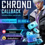 Garena Free Fire กิจกรรม Chrono Call Back ชวนเพื่อนกลับมาเล่น รับฟรีกล่องโครโน่